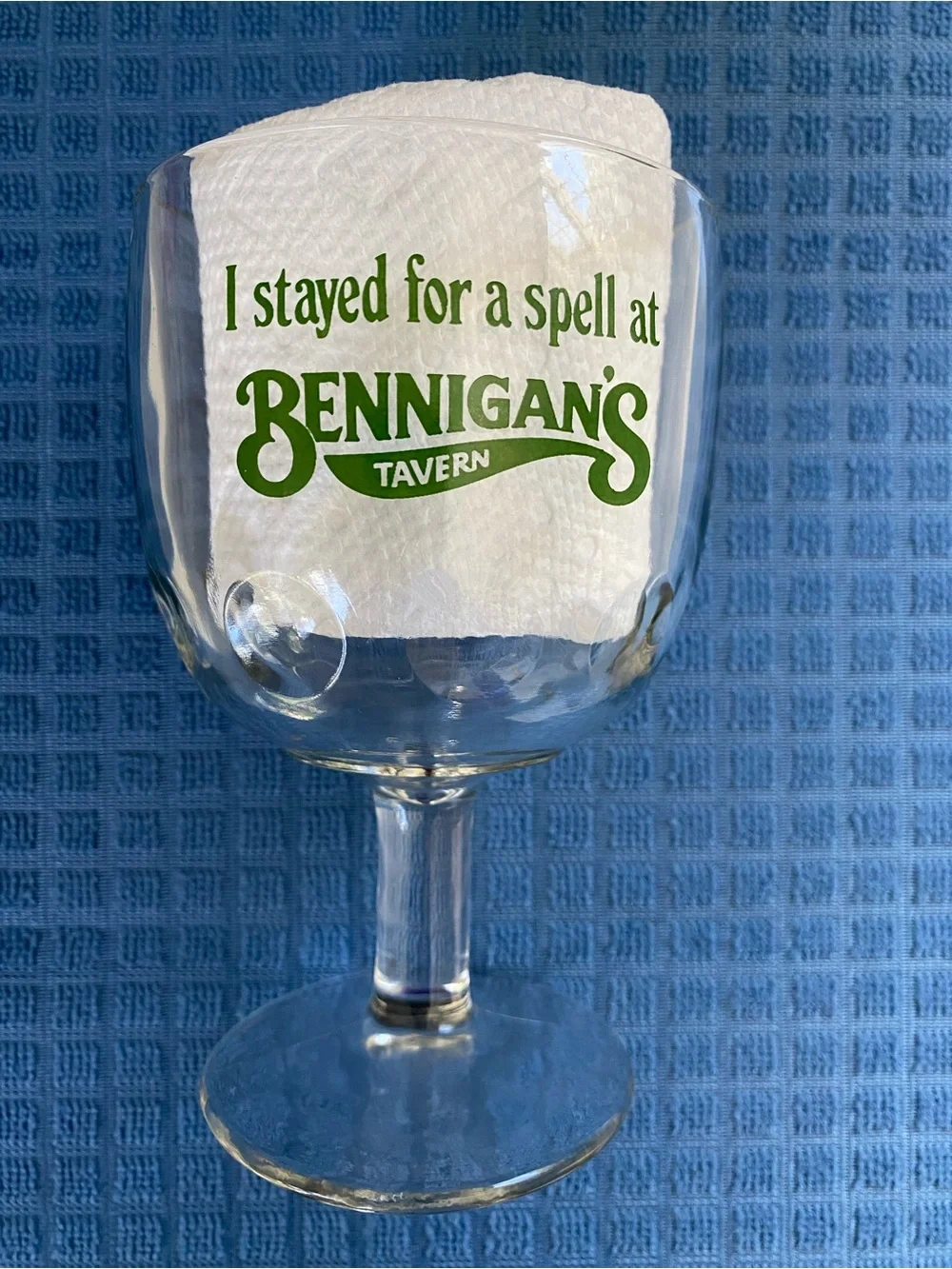 Vintage Bennigan’s Tavern Goblin’s Goblet 18 Oz Glass 6” Tall